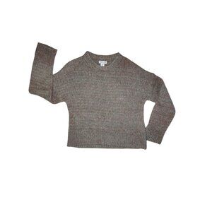 Rachel Zoe Wool Alpaca Blend Neutral Red/Gray Pullover Sweater M NWOT